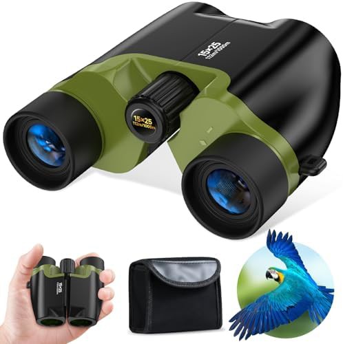 Green waterproof binoculars for cruise sightseeing