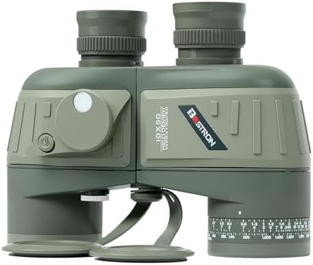 Marine binoculars with internal compass and rangefinder