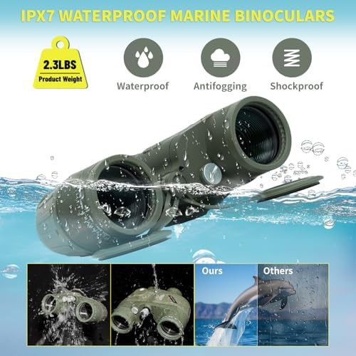 Marine binoculars with internal compass and rangefinder — photo 3