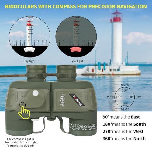 Marine binoculars with internal compass and rangefinder — photo 5