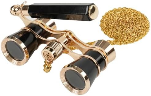 Theater opera glasses with handle and chain