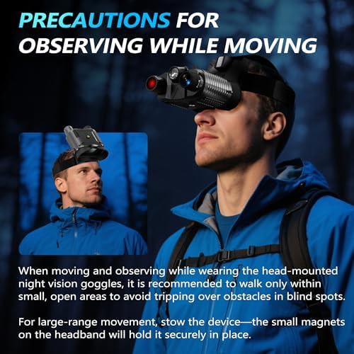 Rechargeable tactical head mounted binoculars — photo 3