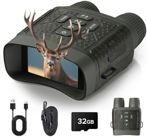 Infrared hunting goggles with LCD screen