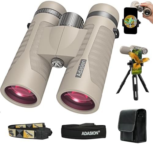 Bird watching binoculars with phone adapter