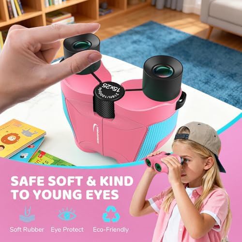 15x25 pink kids bird binoculars — photo 4