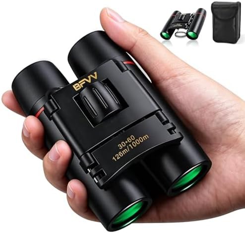 Compact foldable binoculars with high power