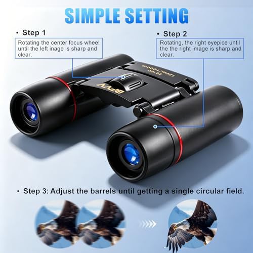 Compact foldable binoculars with high power — photo 3