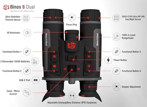 Dual thermal imaging binoculars with rangefinder — photo 2