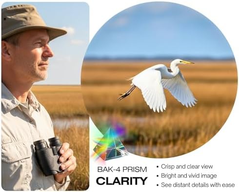 Compact travel binoculars in brown with 12x magnification — photo 4
