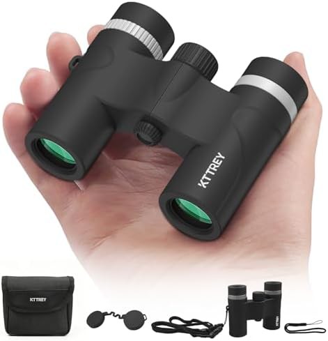 Black pocket binoculars for kids and adults