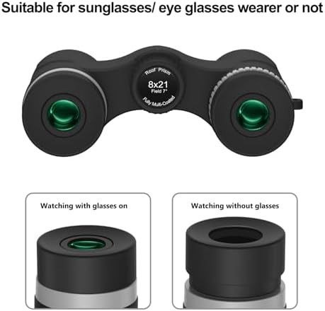 Black pocket binoculars for kids and adults — photo 3