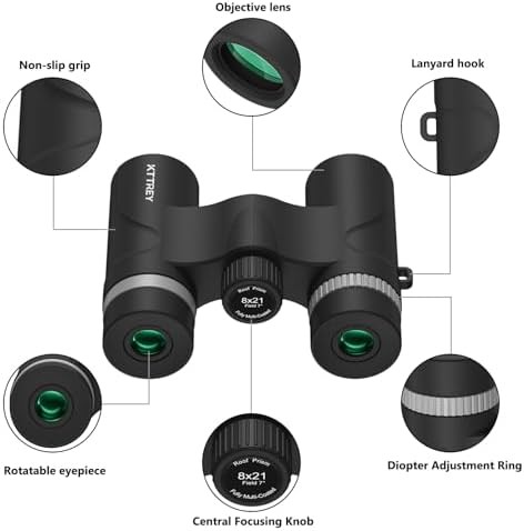 Black pocket binoculars for kids and adults — photo 4