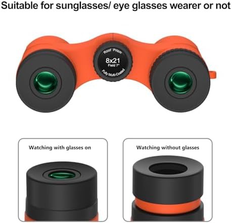 Orange pocket binoculars for kids and adults — photo 3