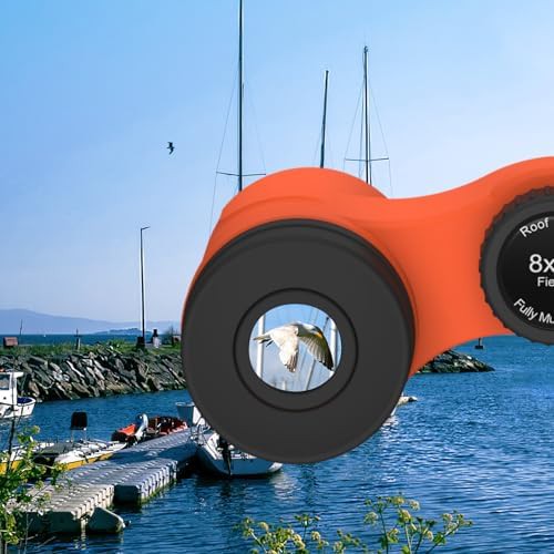Orange pocket binoculars for kids and adults — photo 5