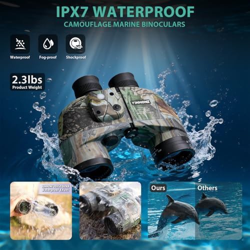 Marine binoculars with rangefinder and compass — photo 4