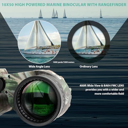 Marine binoculars with rangefinder and compass — photo 5