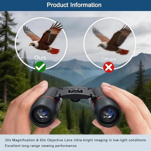 Mini compact folding binoculars for bird watching — photo 4
