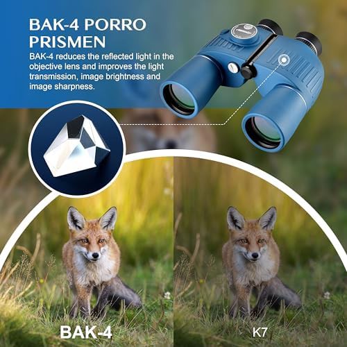 AOMEKIE 10x50 marine binoculars with rangefinder and compass — photo 5