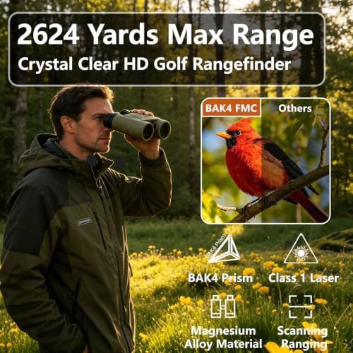 Khaki laser rangefinder hunting binoculars 10x42 — photo 4