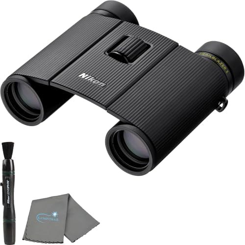 Travel binoculars with lens pen bundle 8x25
