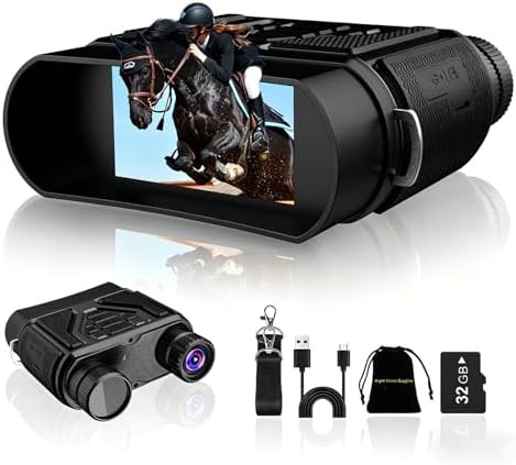 Digital night vision goggles with rechargeable battery