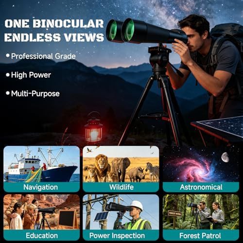 Giant lens binoculars for stargazing and range — photo 3