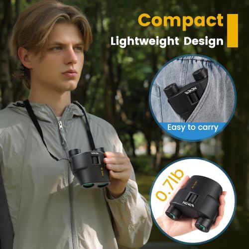 Black compact binoculars for bird watching — photo 4