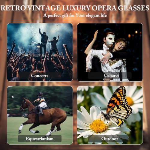 Green opera glasses with extendable handle — photo 5