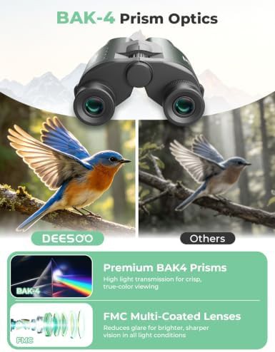 Deesoo 25x32 compact lightweight BAK4 binoculars — photo 3
