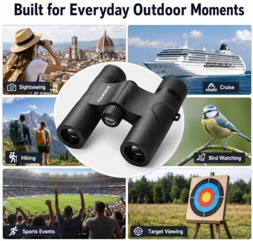 Compact travel binoculars with BAK4 prisms — photo 5