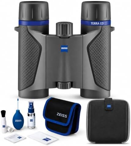 Black 10x25 Pocket Binoculars with Kit