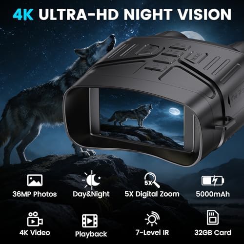 Compact 4K night vision binoculars for adults — photo 2