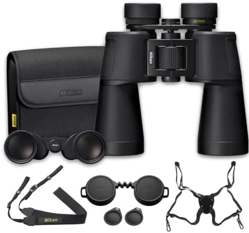 Waterproof marine binoculars with cleaning bundle 7x50