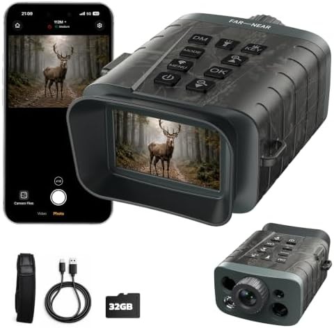 Night vision binoculars with integrated rangefinder